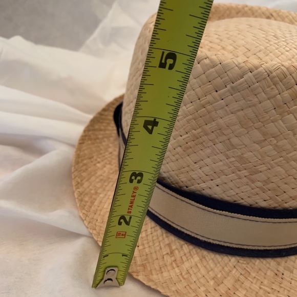 NWT Straw hat Navy blue & tan trim XL size - Picture 8 of 8